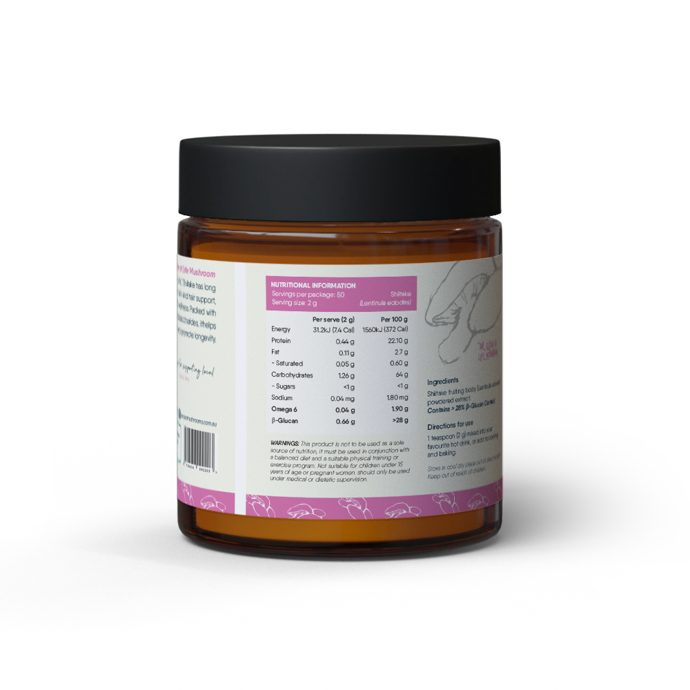 Shiitake Organic Mushroom Powder - Lentinula Edodes Supplement | A.T. Mushrooms