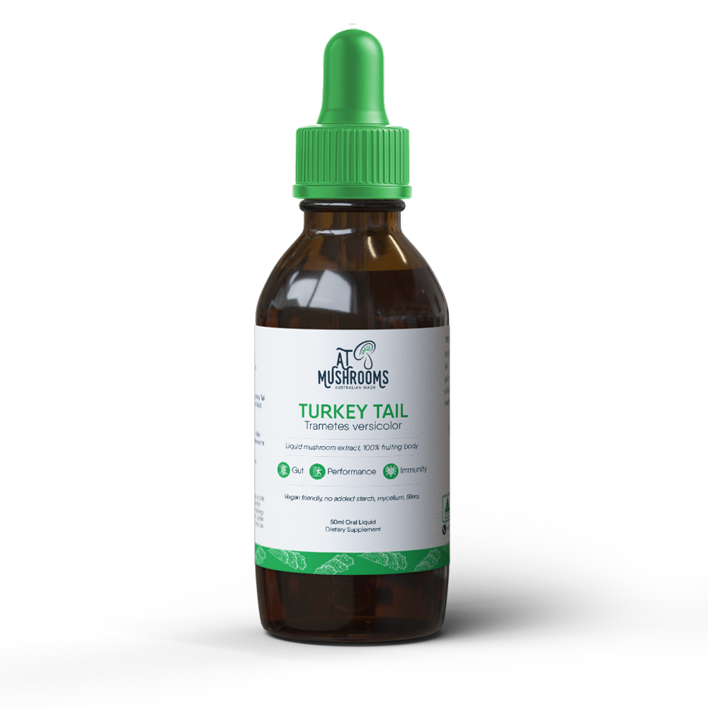 Premium Turkey Tail Mushroom Extract - Trametes Versicolor Traditional Wellness | A.T. Mushrooms