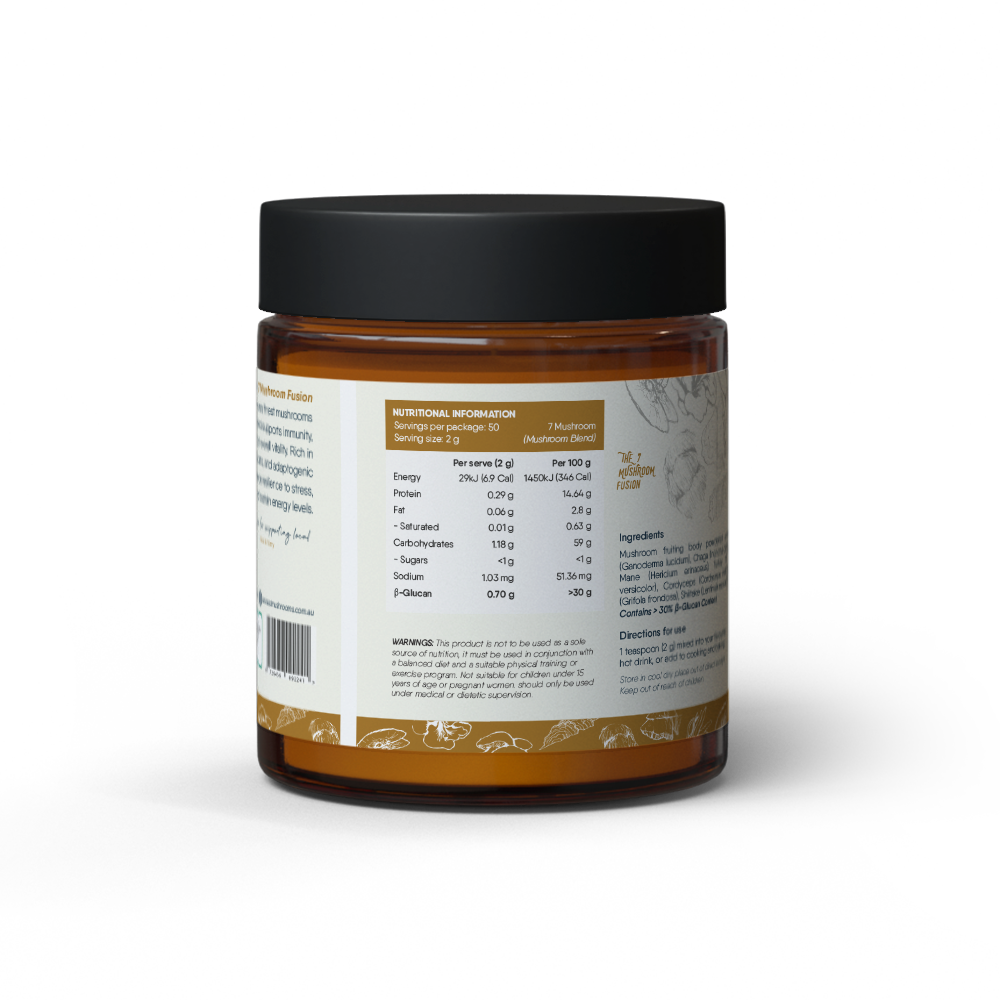 Premium Organic 7 Mushroom Blend Supplement - Complete Wellness Support | A.T. Mushrooms