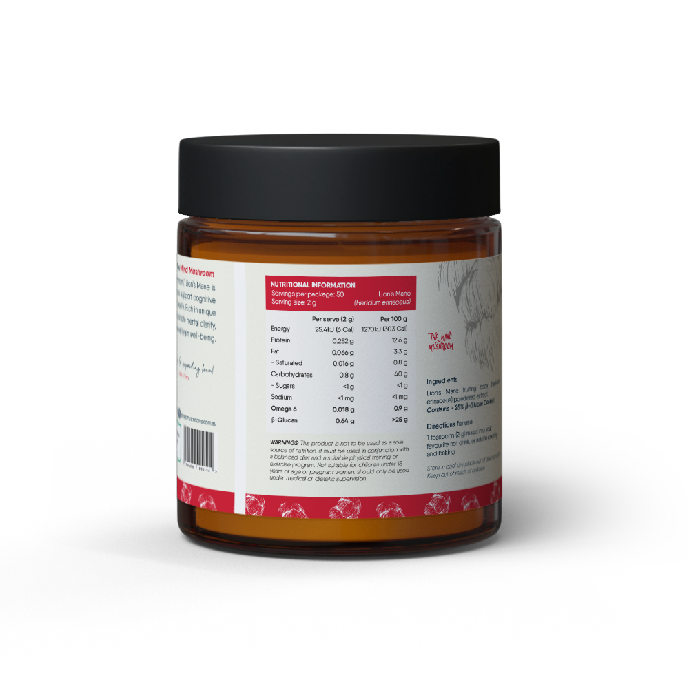 Organic Lion's Mane Powder - Hericium Erinaceus Traditional Wellness Support | A.T. Mushrooms