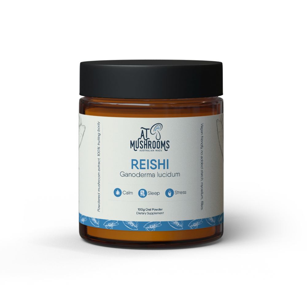 Premium Organic Reishi Mushroom Powder - Ganoderma Lucidum | A.T. Mushrooms