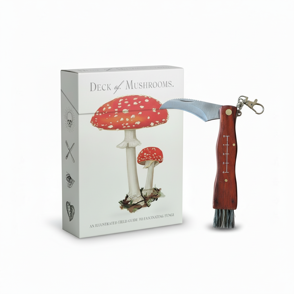 Deck of Mushrooms + Mushroom Knife Bundle
